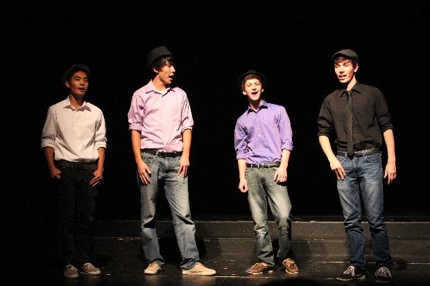 There+were+various+types+of+performers+in+the+talent+show+including+a+quartet+of+seniors+Brandon+Wong%2C+Leland+Howard%2C+Jake+Levin+and+Matty+Specht.