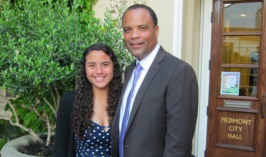 Principal Brent Daniels (pictured with his daughter) has taken on a new position with Berkeley Unified School District.