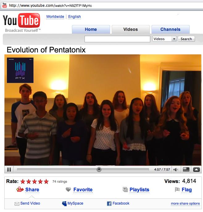 Students sing tribute to Pentatonix