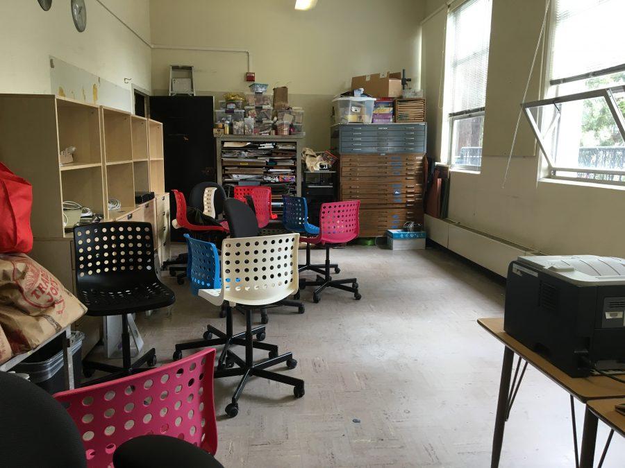 Unused art storage room converts to digital media lab