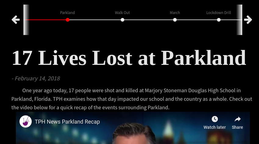 A Look Back at Parkland - Timeline