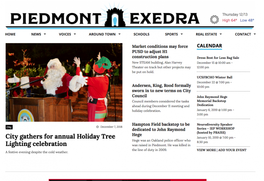 A new news source in town: The Piedmont Exedra