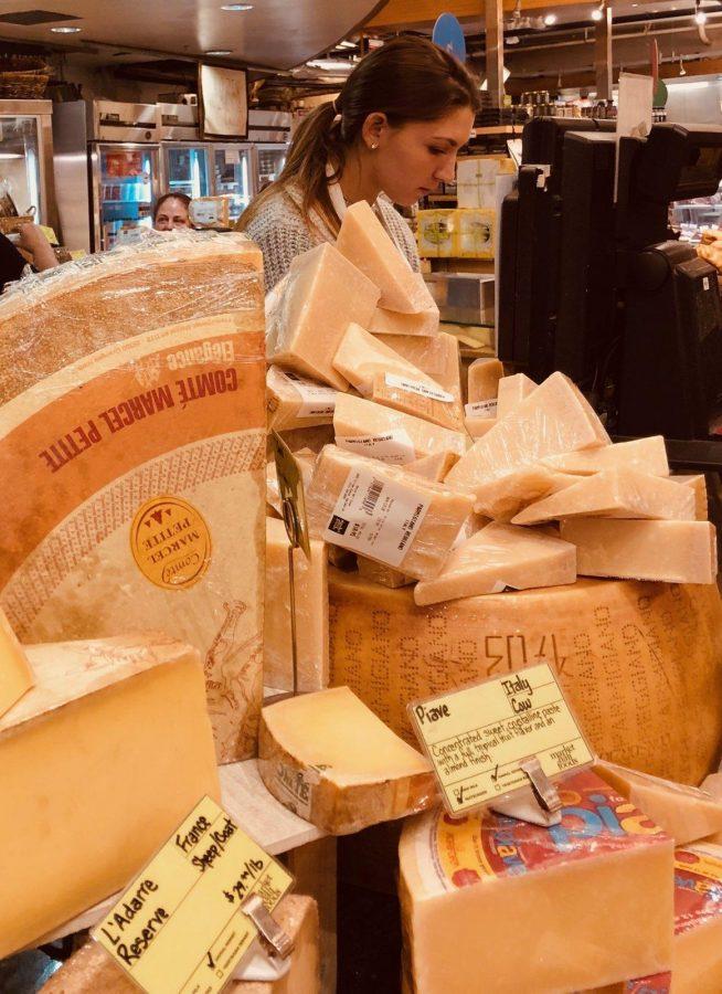 Creighton cuts the cheese at Market Hall