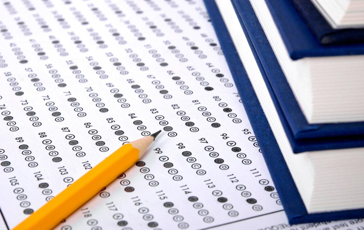 A filled out scantron