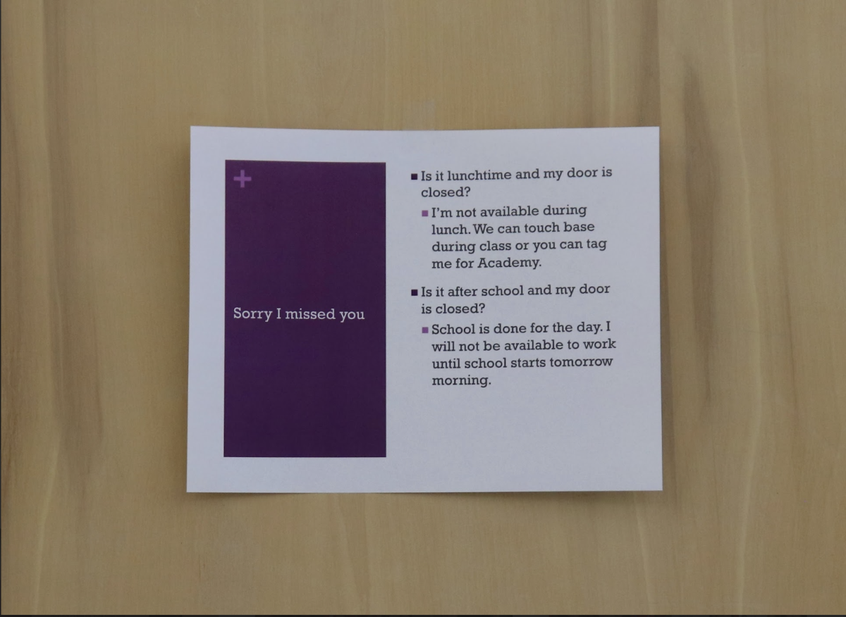 Signs posted by PHS teachers on their doors