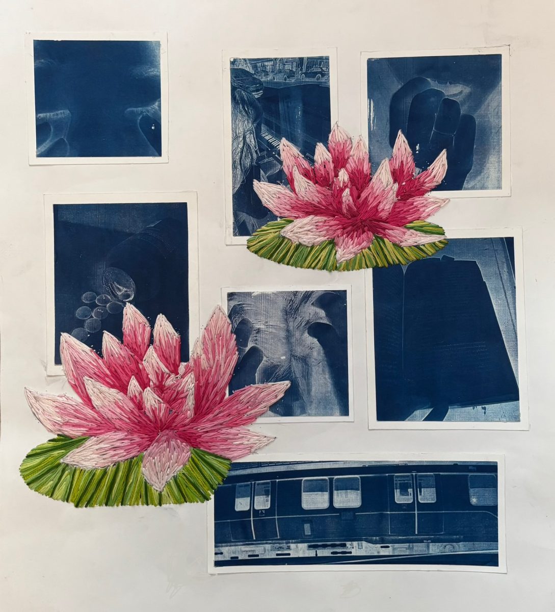 Artwork from Chloe Koh’s (12) AP Art Portfolio from this past school year. She focused on escapism.