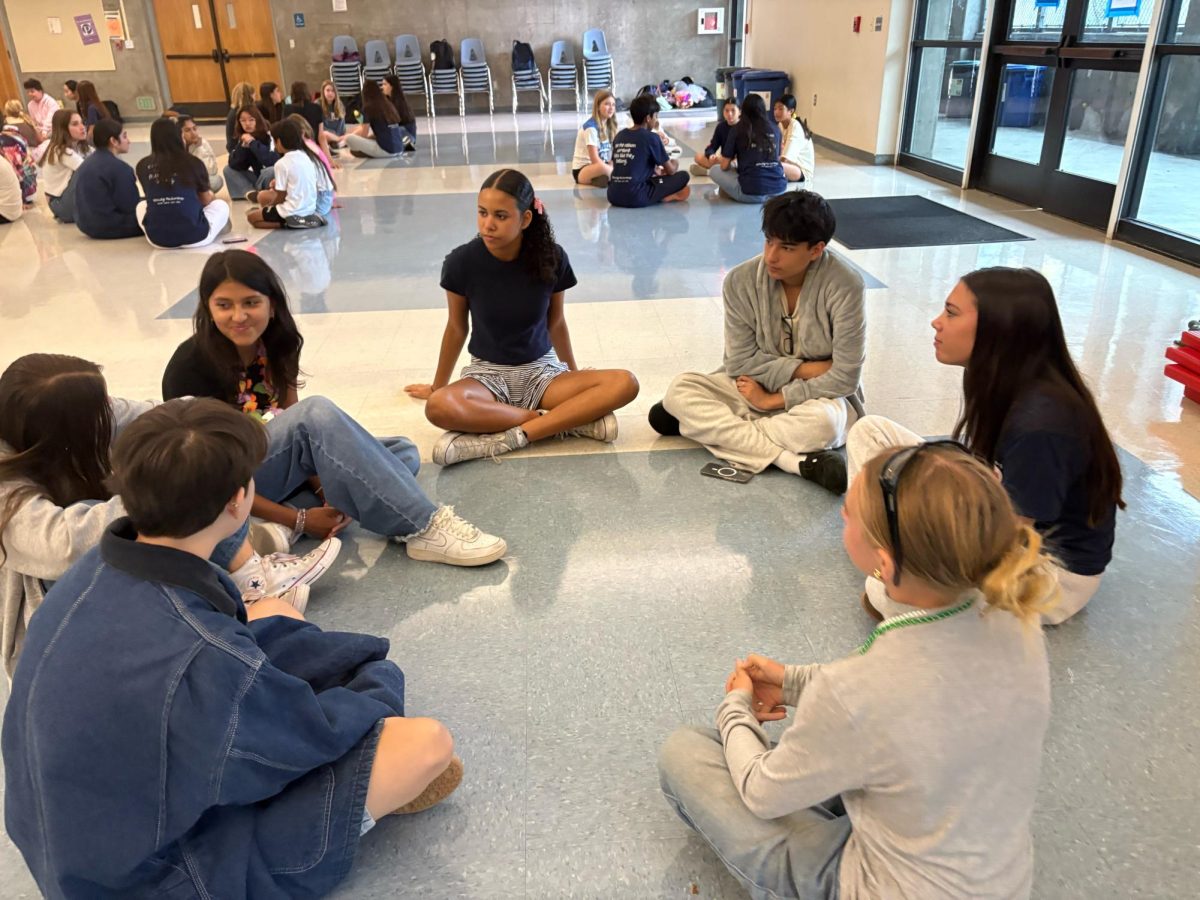 Students in a mentor-led circle at Piedmont Middle School
