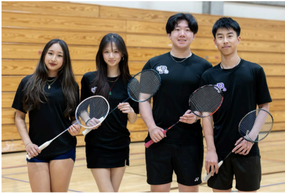 Captains junior Ava Saephan, senior Mandy Tang, junior Johnny Phmah, and senior Walden Pan at practice.