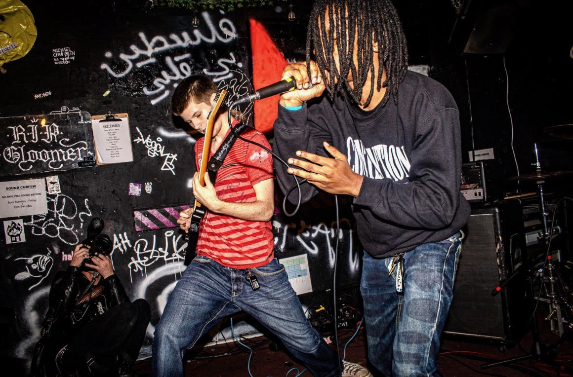 Guitarist Maxwell Seiden (left) and vocalist Joshua Hankerson (right) playing at their extended play (EP) release on Nov. 26, 2025 